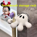 Herocross Mickey Cartoon Palm Suction Cup Bathroom Moisture-Proof Toothbrush Towel Rack Multifunctional Data Cable Storage Hook