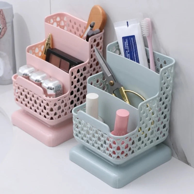 School Stationery Makeup Organizer Desktop Storage Box Container for Cosmetics Jewelry Stationery Plastic Organizer