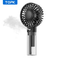 TOPK Mini Portable Fan with Water Mist,2000mAh Capacity& Humidifying Function for Summer Personal Electric Fan USB fans for Room
